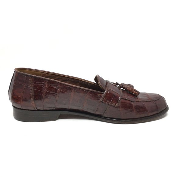 Belvedere Loafers Shoes Size 10 Brown Crocodile main image 5